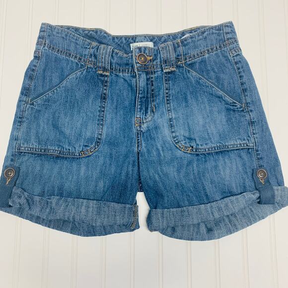 Lee Jeans Jean Shorts Roll Tab Hems Sz 6  32" waist - Picture 1 of 7